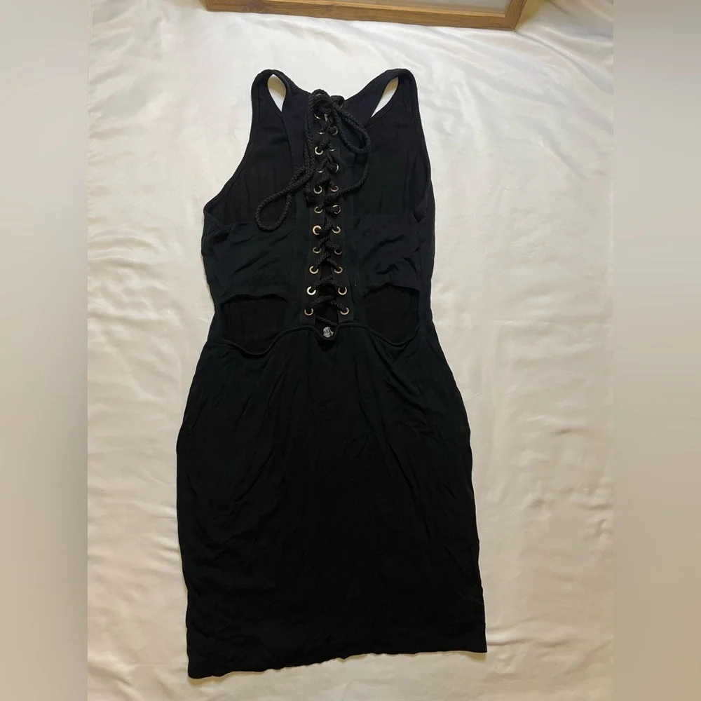 Fashion Nova size large black midi dress - Picture 2 of 4
